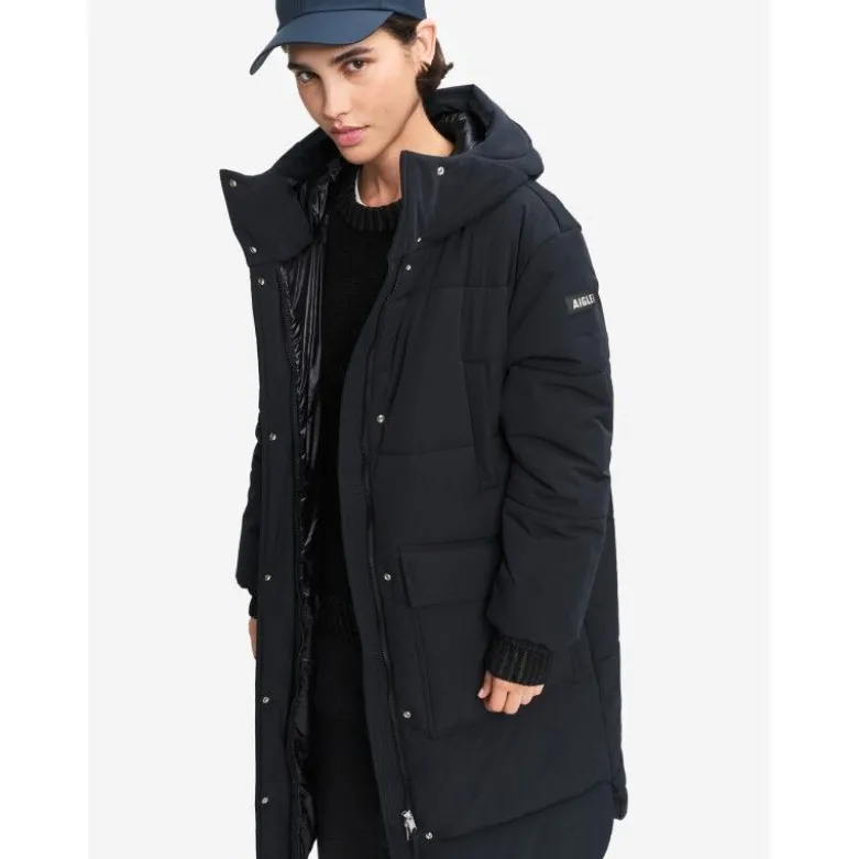 AigleWaterproof Long Quilted Down - Veste imperméable femme