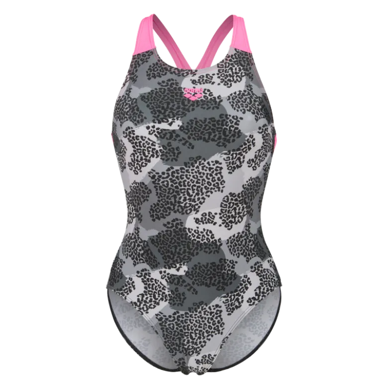 ArenaCamo Swimsuit V Back L - Maillot de bain natation femme