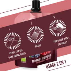 BaouwFruits Rouges -Hibiscus - Gel énergétique