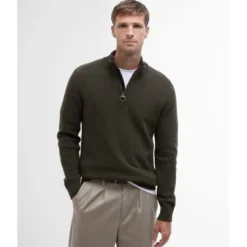 BarbourHolden Half Zip Knitted Jumper - Pull en laine mérinos homme