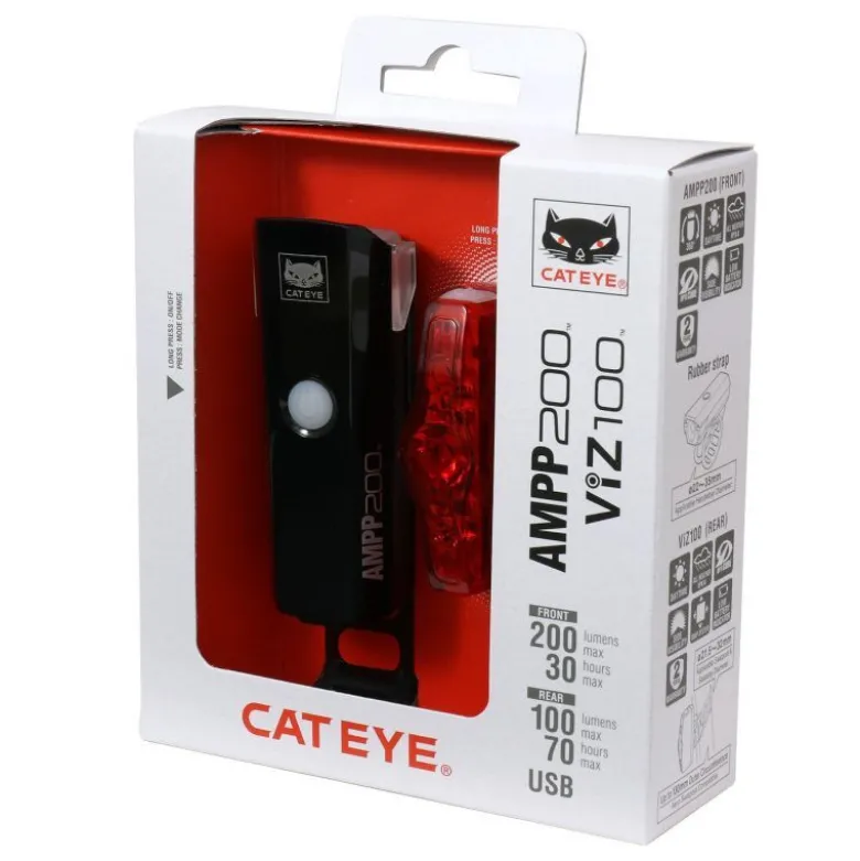 CateyeAmpp 200 & Viz 100 - Kit éclairage vélo