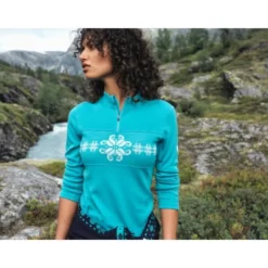 Dale of NorwayFalkeberg Baselayer Half zip - Pull en laine mérinos femme