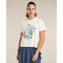 icebreakerMerinos 150 Tech Lite SS Crop Tee NZ Flora - T-shirt en laine mérinos femme