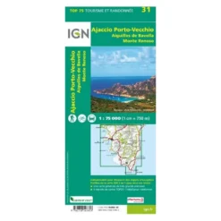 IGNAjaccio / Porto Vecchio / Aiguilles De Bavella / Monte Renoso - Carte topographique