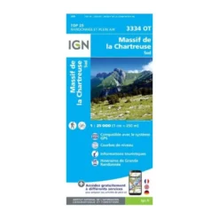 IGNMassif de la Chartreuse Sud - Carte topographique