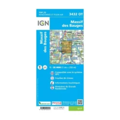 IGNMassif des Bauges - Carte topographique