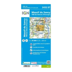 IGNMassif du Sancy - Carte topographique