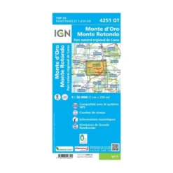 IGNMonte D'Oro / Monte Rotondo / PNR De Corse - Carte topographique