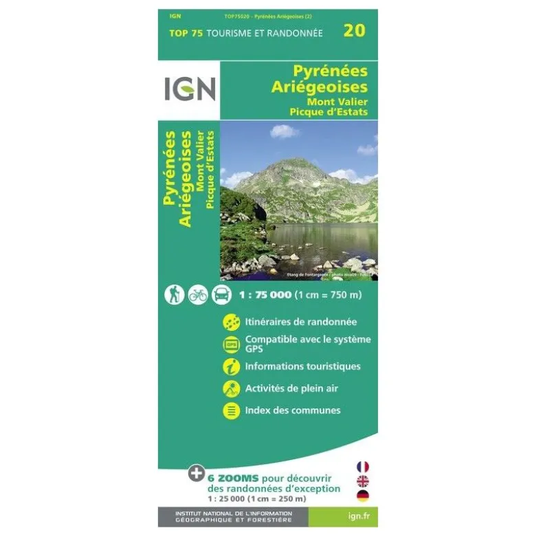 IGNPyrénées-Ariégeoises / Mont-Valier / Pic-D'Estats - Carte topographique
