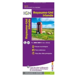 IGNRoyaume-Uni / Irlande - Carte topographique