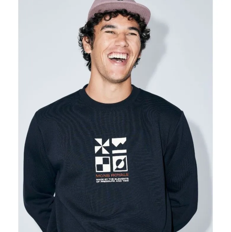 Mons RoyaleInversion Merino Crew - Sweatshirt en laine mérinos homme