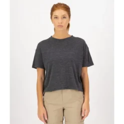 Mons RoyaleZephyr Merino Tencel Boxy T-Shirt - T-shirt en laine mérinos femme