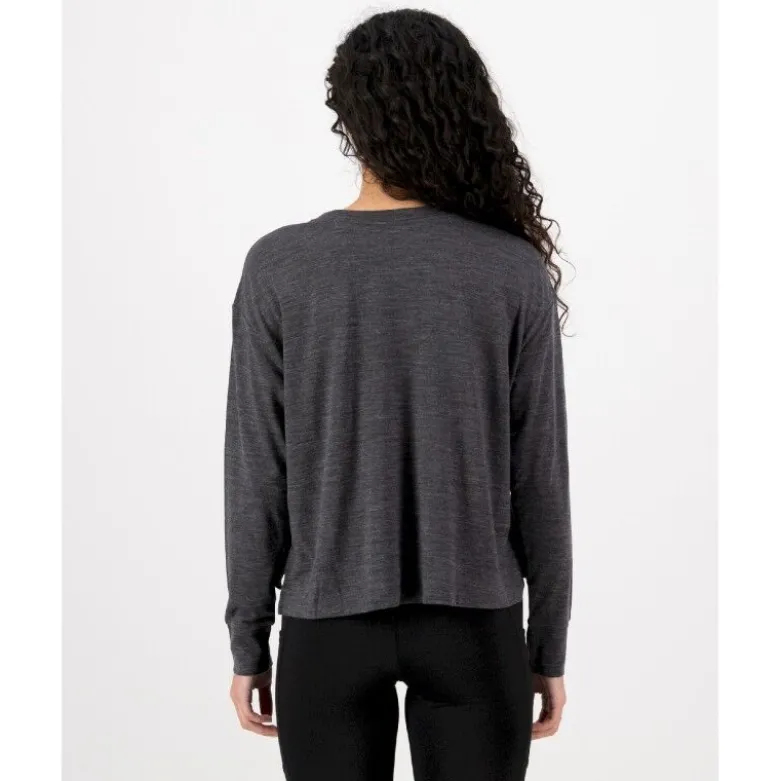 Mons RoyaleZephyr Merino Tencel™ Boxy Long Sleeve - T-shirt en laine mérinos femme