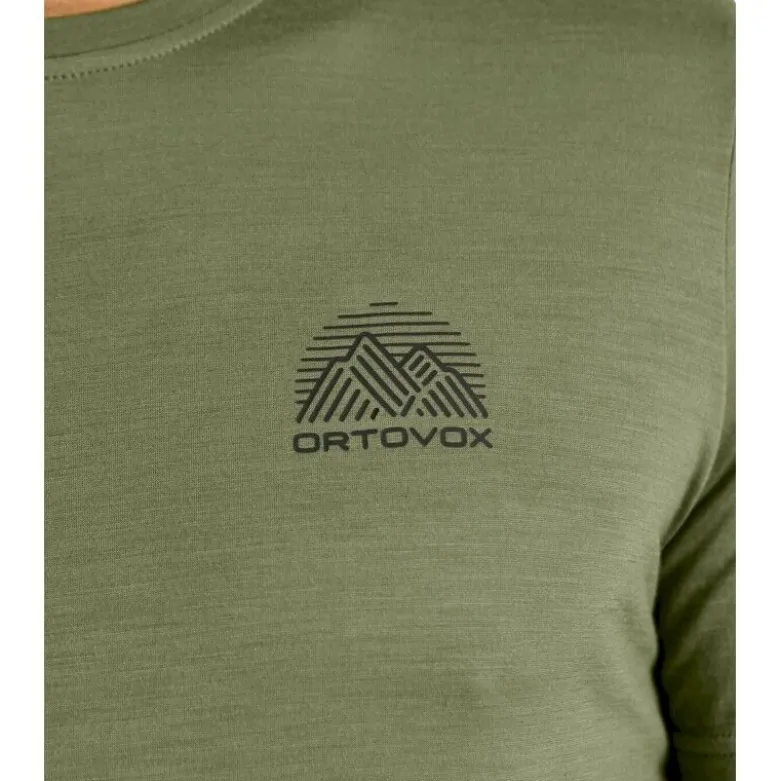 Ortovox120 Cool Tec Mountain Stripe TS - T-shirt en laine mérinos homme