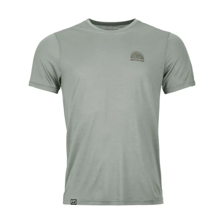 Ortovox120 Cool Tec Mountain Stripe TS - T-shirt en laine mérinos homme