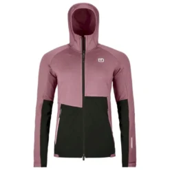 OrtovoxFleece Rib Hoody - Polaire en laine mérinos femme