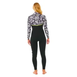 Rip CurlWomen E Bomb 4/3 mm Zip Free Sublimed Wetsuit - Combinaison de surf femme