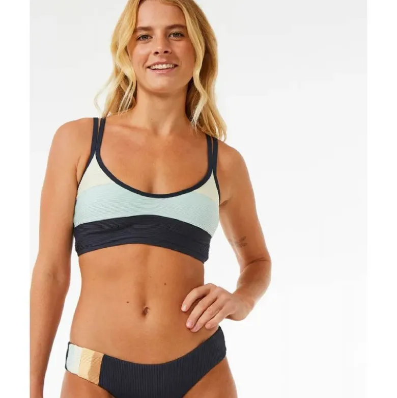 Rip CurlBlock Party Spliced Cheeky Hip - Bas de bikini femme