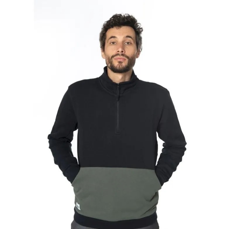 SnapZip Up Sweater - Sweatshirt