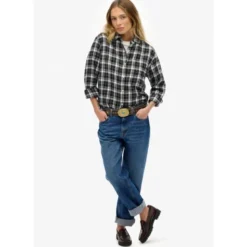 SuperdryCheck Flannel Boyfriend Shirt - Chemise femme