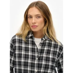 SuperdryCheck Flannel Boyfriend Shirt - Chemise femme