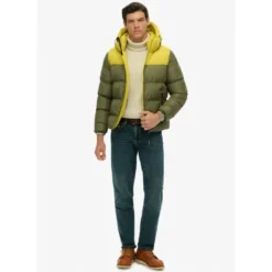 SuperdryColourblock Hooded Puffer Jkt - Doudoune homme