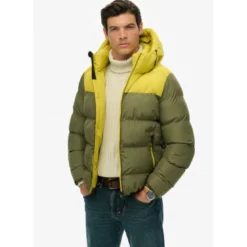 SuperdryColourblock Hooded Puffer Jkt - Doudoune homme
