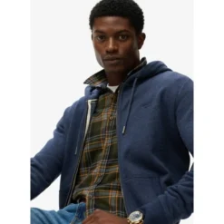 SuperdryEssential Logo Half Brushed Zip Hoodie - Sweatshirt à capuche homme