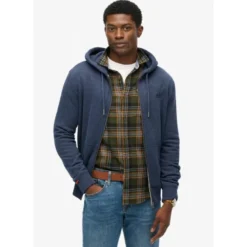 SuperdryEssential Logo Half Brushed Zip Hoodie - Sweatshirt à capuche homme