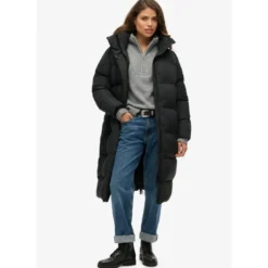 SuperdryLongline Hooded Puffer Jacket - Doudoune femme