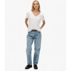SuperdryStudios Slub Emb Vee Tee - T-shirt femme