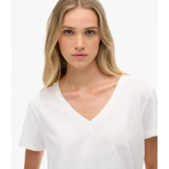 SuperdryStudios Slub Emb Vee Tee - T-shirt femme