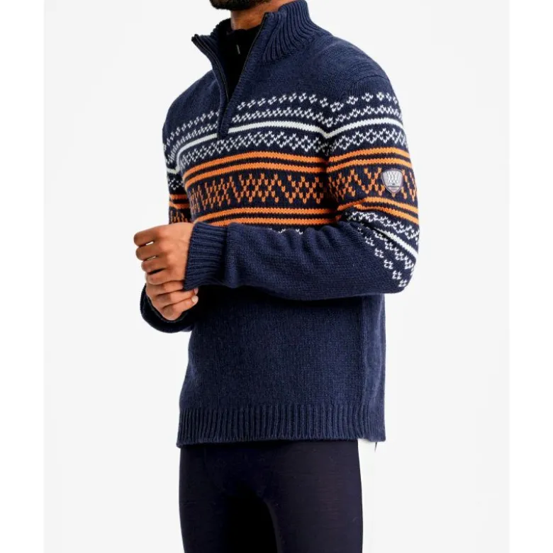 We NorwegiansSetesdal Zip Up Pullover - Pull en laine mérinos homme